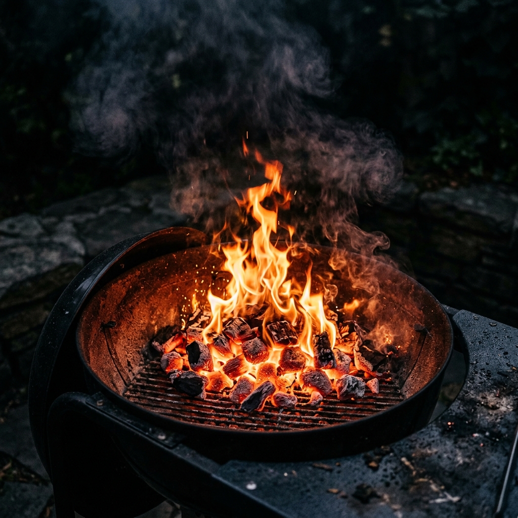 Parrilla con hamburguesas premium